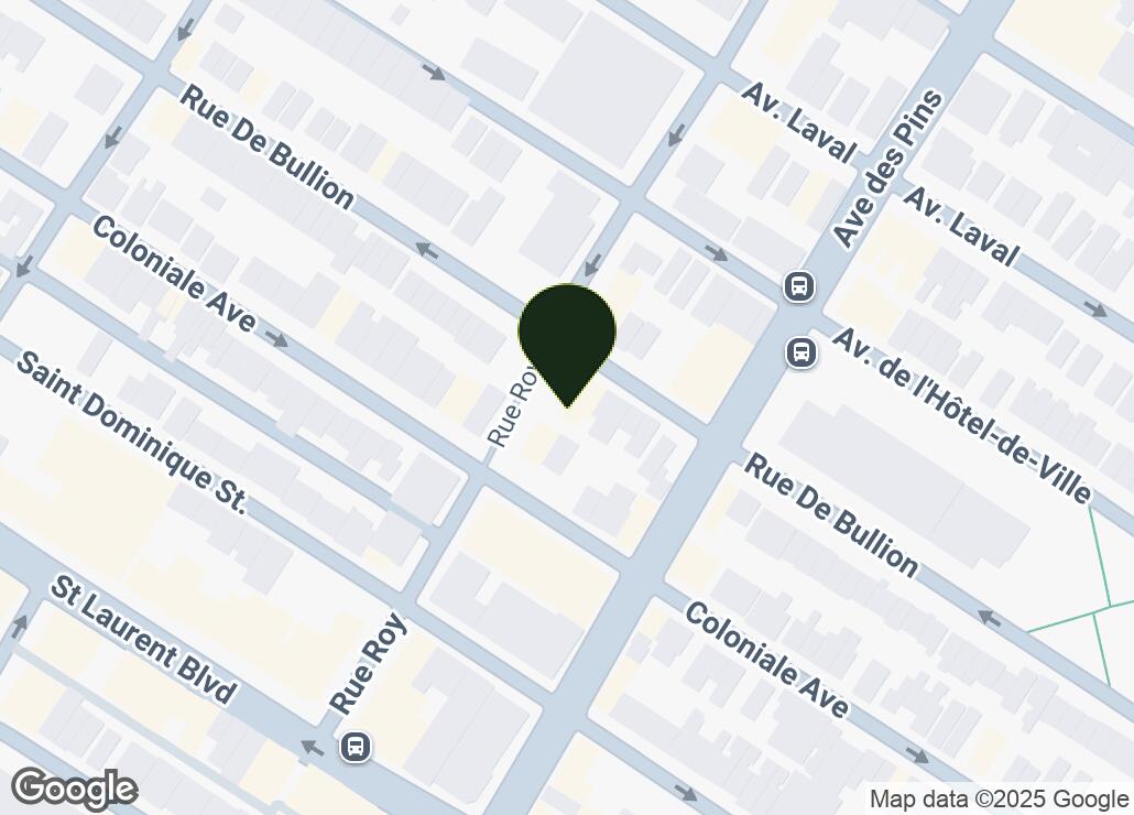 Map showing location at 45.51655, -73.5747028