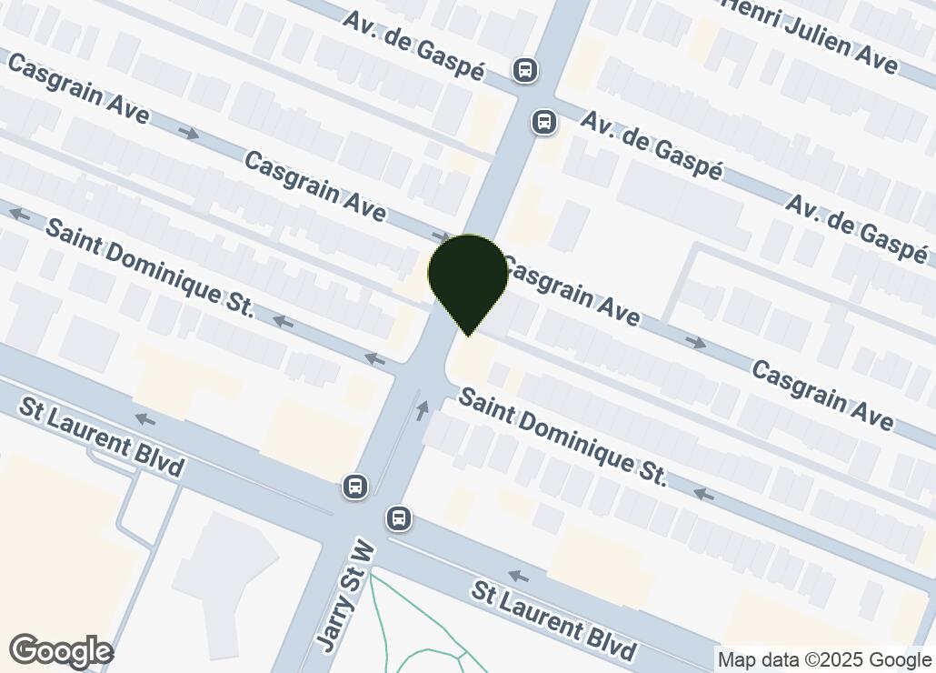 Map showing location at 45.5397, -73.6306833