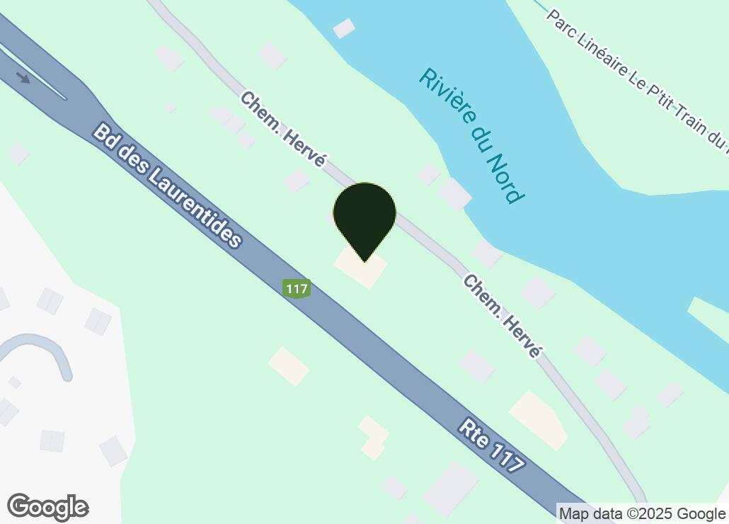 Map showing location at 45.8958696, -74.1256721