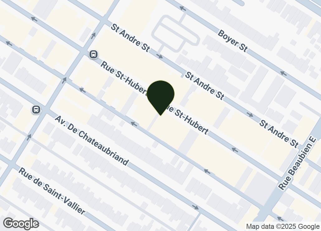 Map showing location at 45.53692, -73.605212