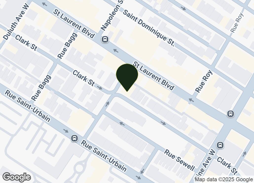 Map showing location at 45.5155249, -73.577343