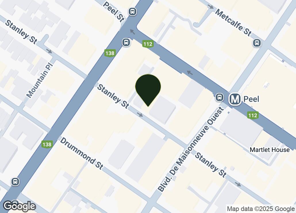 Map showing location at 45.5007814, -73.5762213