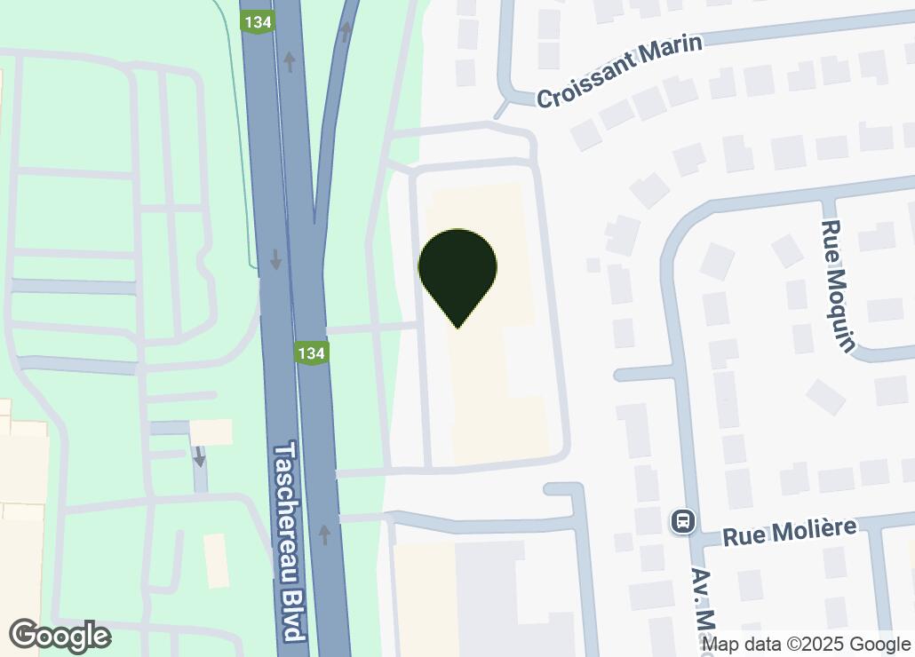 Map showing location at 45.4615778, -73.4643825