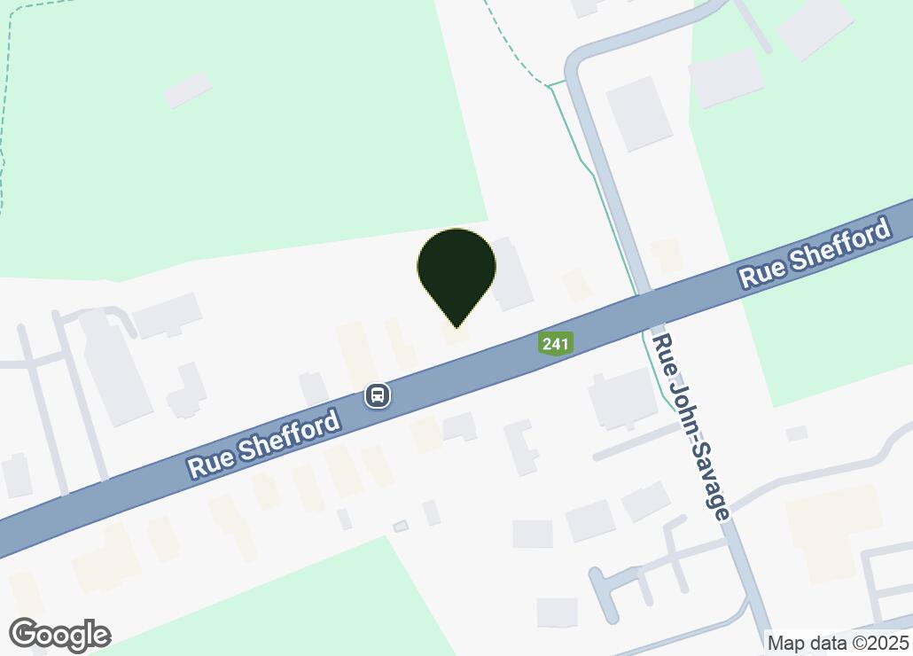 Map showing location at 45.3192911, -72.6525592